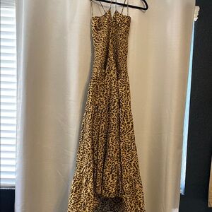 Leopard Print Spaghetti Strap Dress
